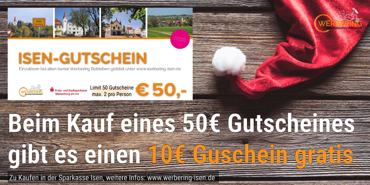 Gutschein Aktion 50 + 10