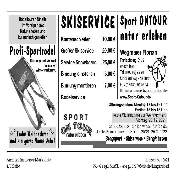 Skiservice Dezember