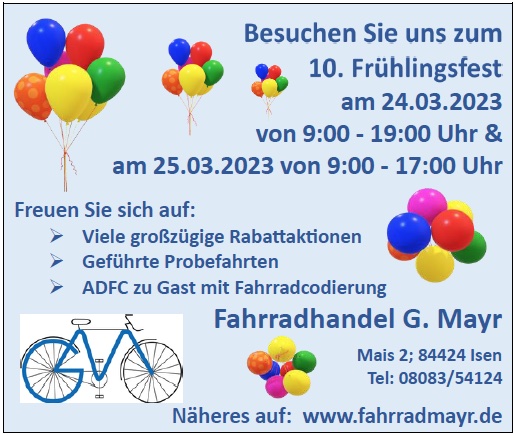 Fahrradhandel G Mayr- Frühlingsfest